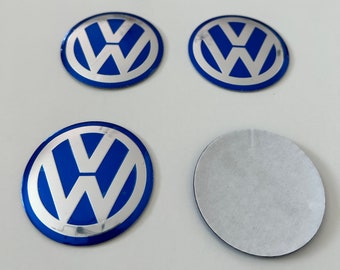 4 coprimozzo adesivo Volkswagen BLU da 56 mm cerchi in lega nn