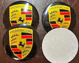 4 pz coprimozzo adesivo PORCHE da 56mm