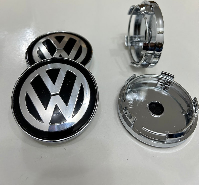 4 tappo coprimozzo Volkswagen completo 60mm immagine 1