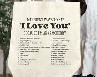 Fåtölj Expert Tote Bag Dax Shepard Podcast Lover Present Armcherry Messenger Bag Farmers Market Tote Julklapp Sätt att säga jag älskar dig