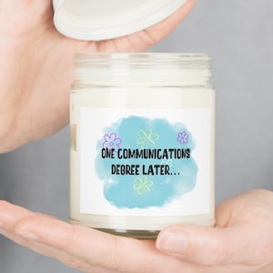 Kommunikation Grad Kerze Kommunikation Grad Abschluss Geschenk College-Student Geschenk für besten Freund Lustige Kerze für Schwester Schulabschluss