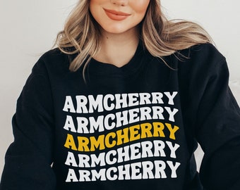 Trendig Armcherry-tröja Fåtöljexpert Podcast Presentidéer för fans Armcherries Vintage Unisex Rundkrage Dax Shepard Monica Padman