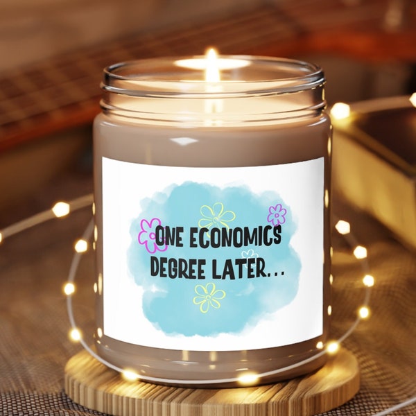 Economics Degree Candle Economist Gift For Teacher Econ Major Student Graduation Gift Funny Gift For College Grad Math Major Scented Candle