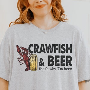 Crawfish and Beer Shirt Crayfish Boil Shirt Crawfish Season Cajun Party Shirt Mardi Gras Shirt Louisiana Shirt Southern Gift Idea