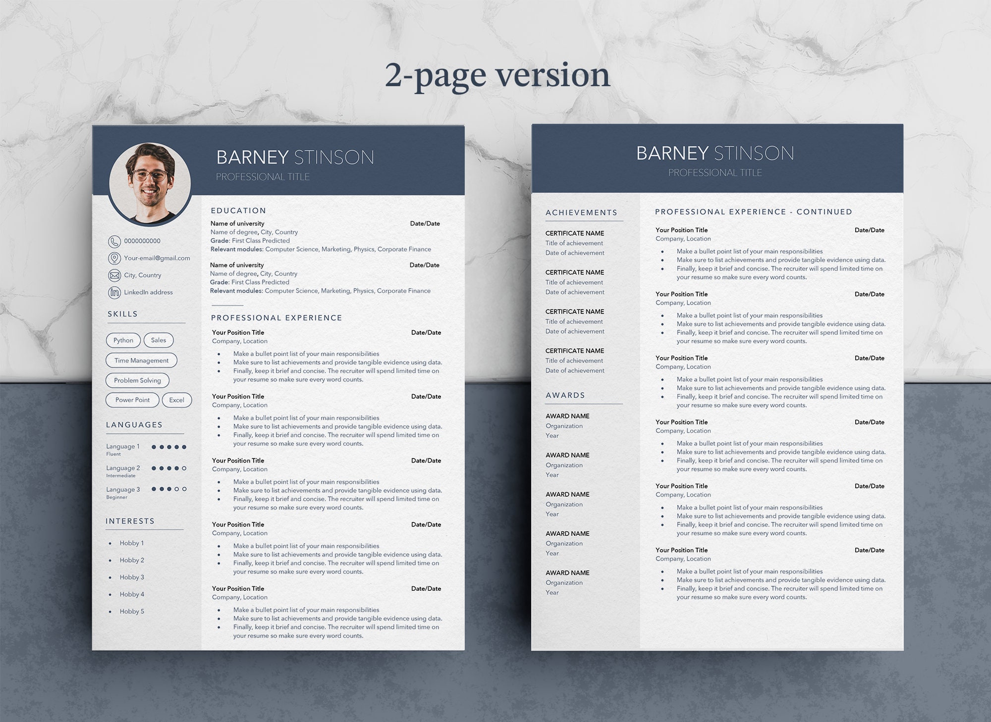Resume Template, CV Template, Professional Resume Template for Word Resume Template, CV Template, Professional Resume Template for Word