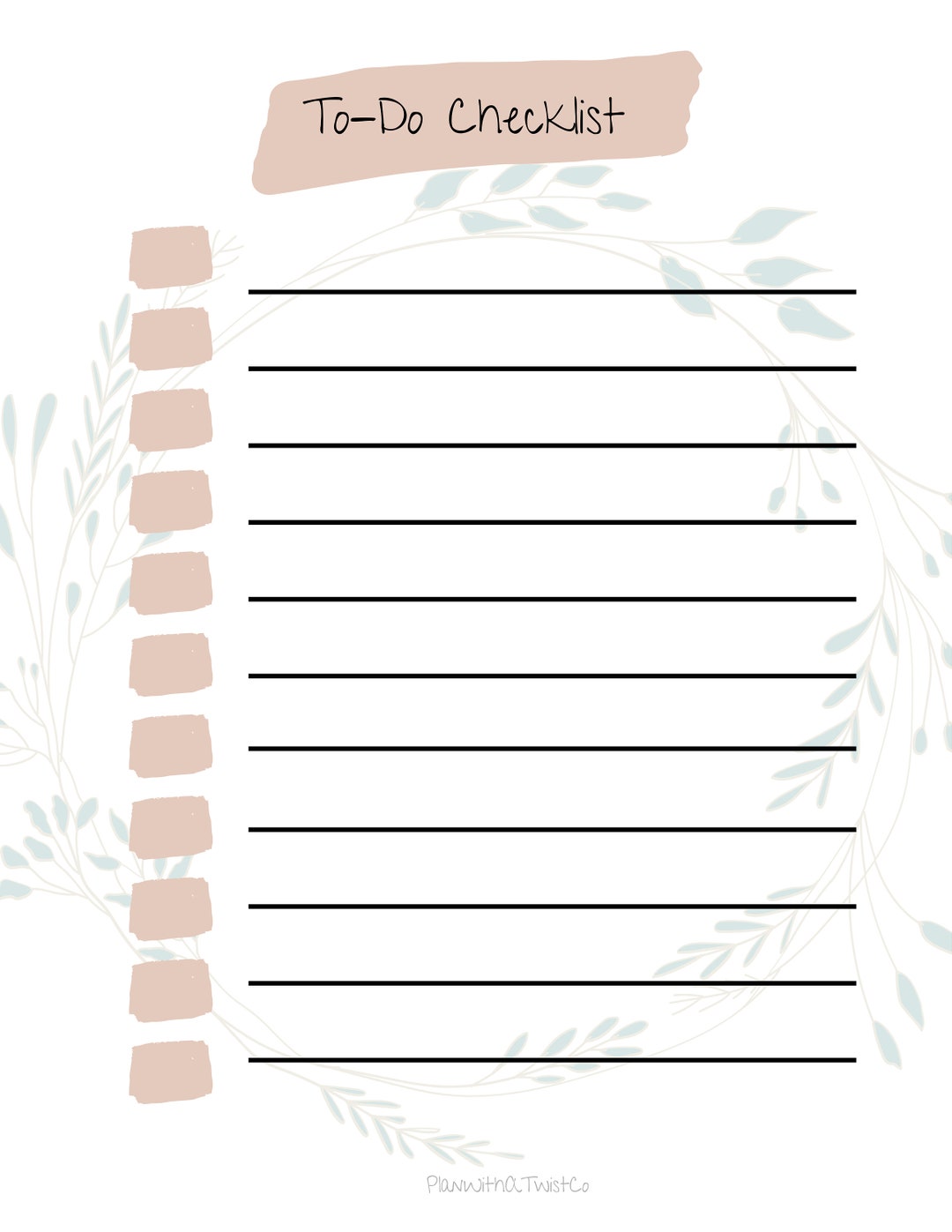 Pdf/printable Todo List Digital Download Etsy