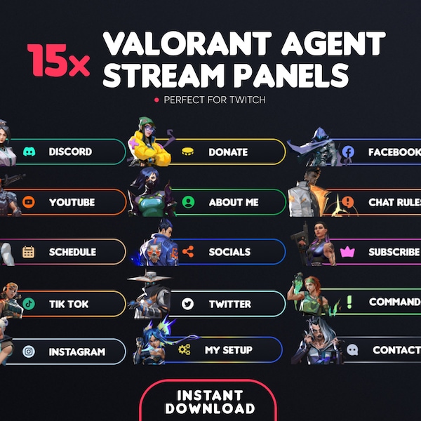 Valorant Stream Overlay - Etsy