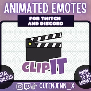 Clip It Animated Emote | Clip That Animated Emote | Chat Emotes | Twitch Emotes | Animated Emotes