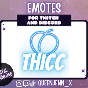 Blue Thicc Emote | Thick Emote |  Neon Emote | Twitch Emote | Chat Emotes | Meme Emotes