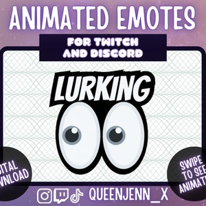 Lurk Emote Animated | Lurking Eyes Emote | Chat Emotes | Twitch Emotes | Animated Emotes