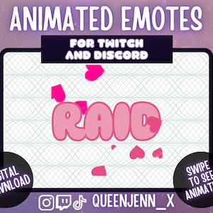 Pink Raid Animated Emote | Raid Animated Emote | Chat Emotes | Twitch Emotes | Animated Emotes
