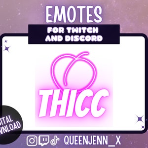 Pink Thicc Emote | Neon Emote | Twitch Emote | Chat Emotes | Meme Emotes