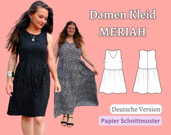 Schnittmuster Kleid Schnittmuster Sommerkleid Schnittmuster Damen Kleid für Hochzeit nähen Schnittmuster festliches Kleid MERIAH | Gr. 34-56