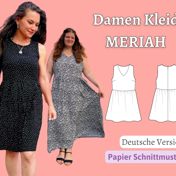 Schnittmuster Kleid Schnittmuster Sommerkleid Schnittmuster Damen Kleid für Hochzeit nähen Schnittmuster festliches Kleid MERIAH | Gr. 34-56