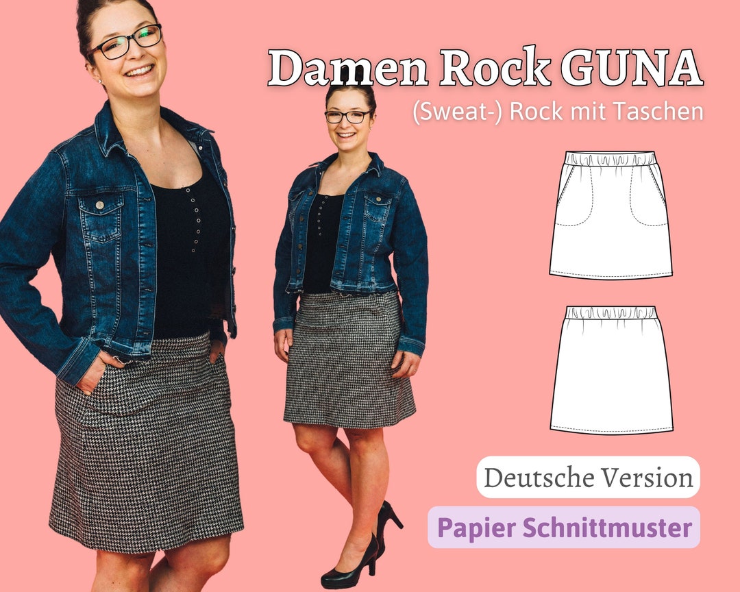 Schnittmuster Rock A Linie Selber Erstellen Schnittmuster Damen Rock Schnittmuster Rock A-Linie Rock Nähanleitung