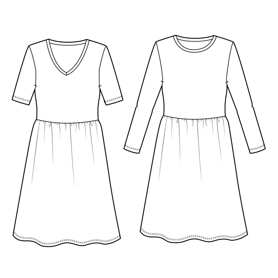 Easy Sewing Pattern Dress Sewing Pattern Jersey Dress Sewing for