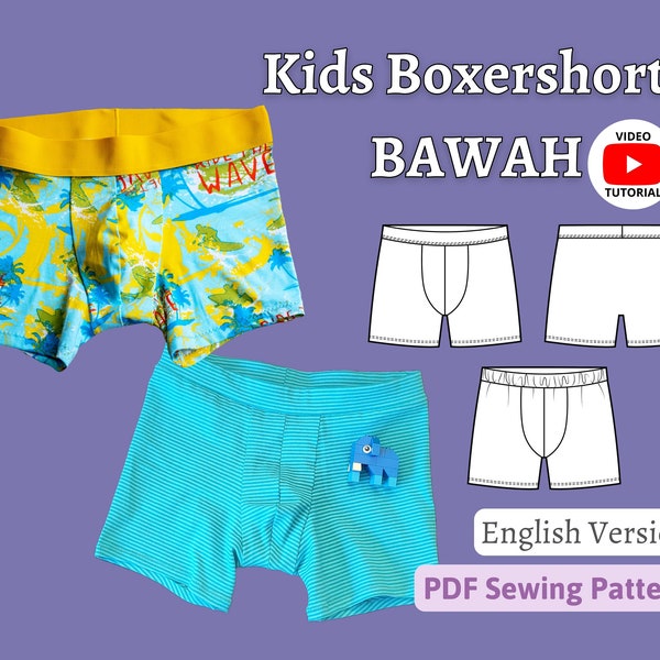 Boxing Trunks Pattern Boys Boxer Shorts - Etsy