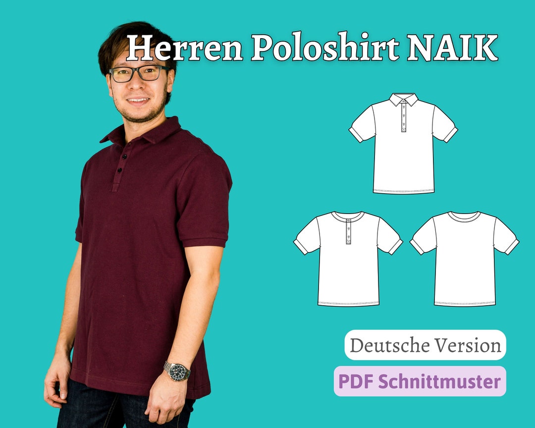 Sewing Pattern Men's Polo Shirt Sewing Pattern Tshirt Sewing Pattern