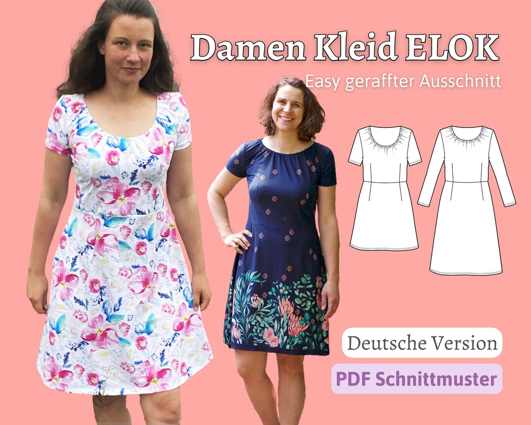Sewing Pattern Women's Dress Sewing Pattern Jersey Dress Sewing Pattern
