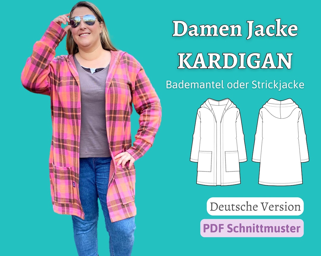 Sewing Pattern Women's Cardigan Sewing Pattern Cardigan Etsy