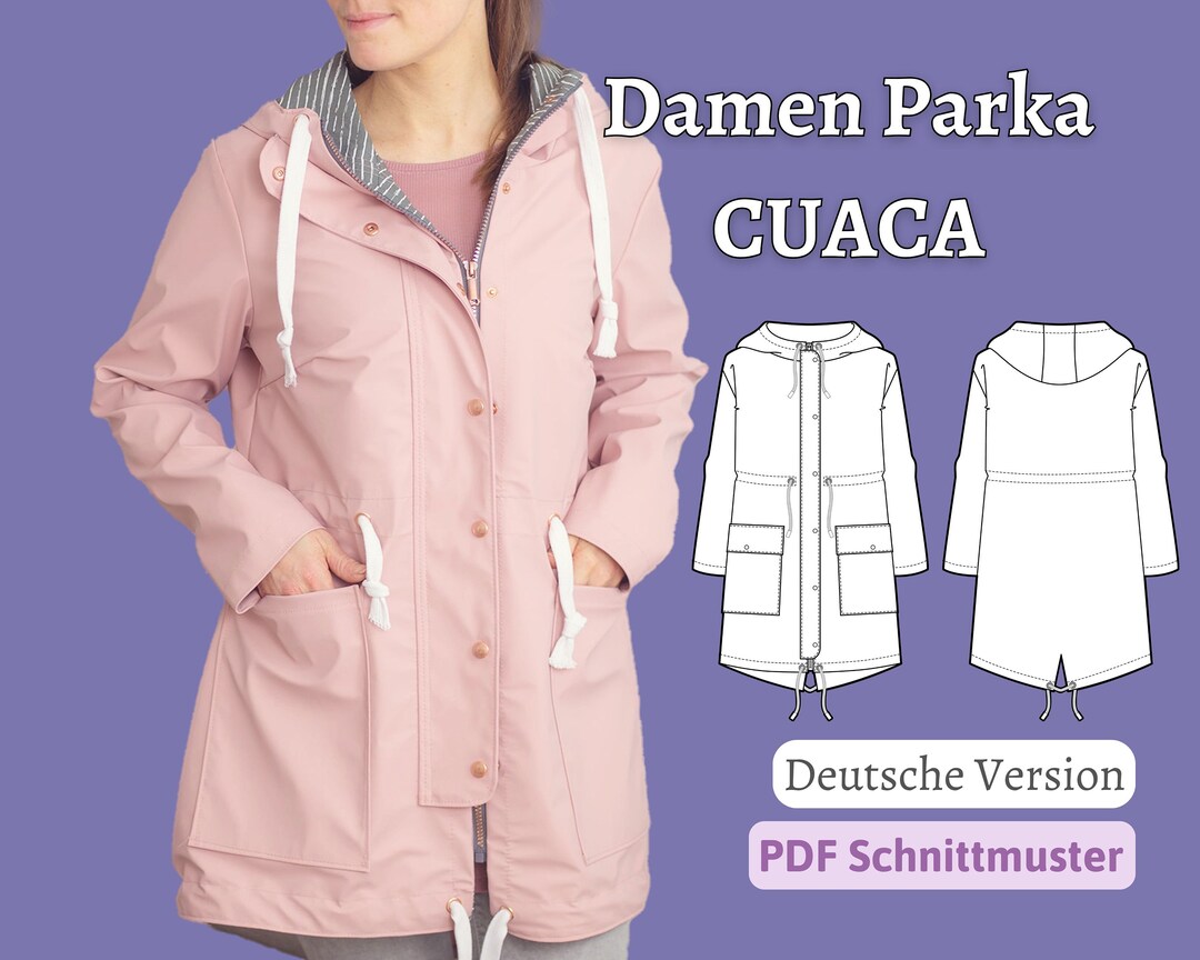 Sewing Pattern Ladies Parka Sewing Pattern Softshell Jacket Sewing