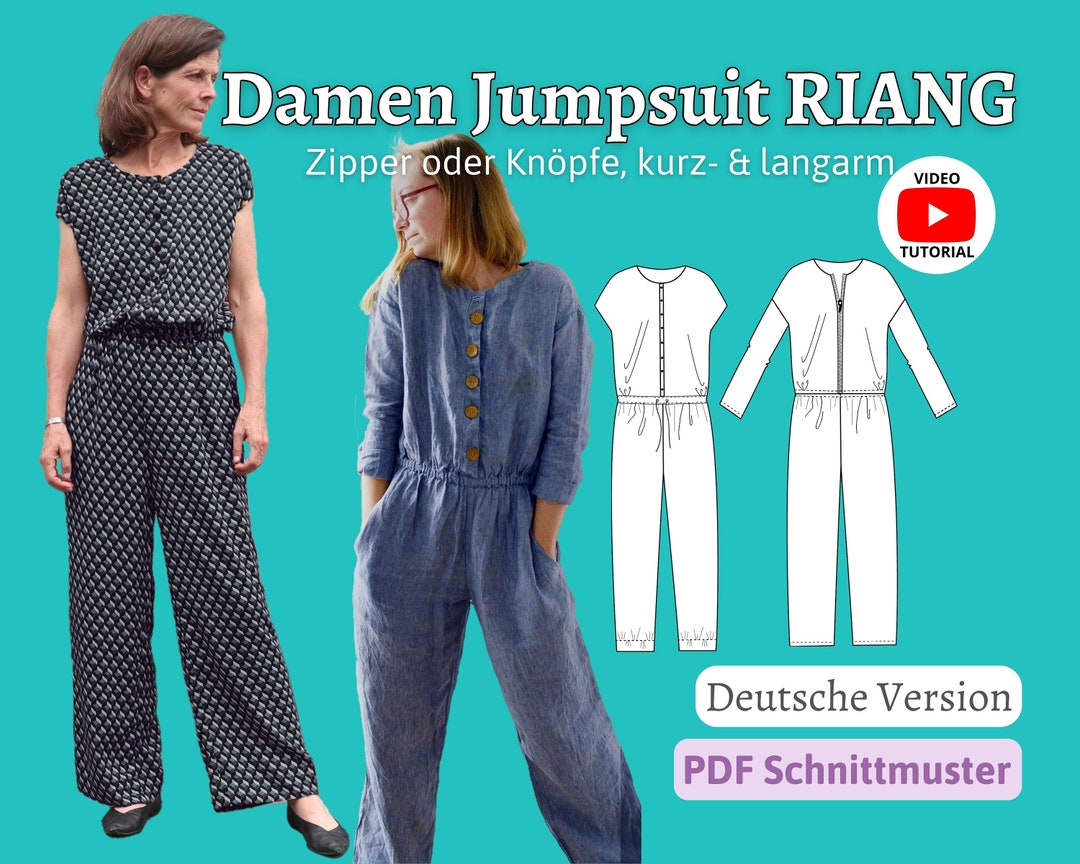 Sewing Pattern Women's Jumpsuit Sewing Pattern Overall Sewing Pattern