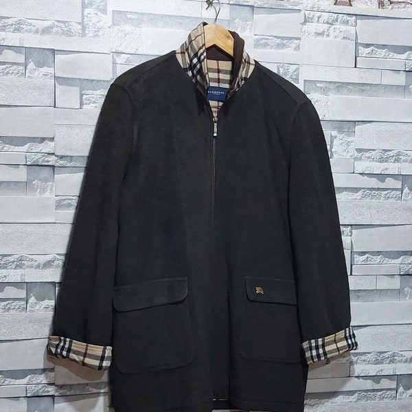 Vintage 90s Burberry coat jacket women Size: 46/ 2XL/ Luxury Burberry jacket/ Antique Retro Burberry jacket/ Authentic Burberry Coat