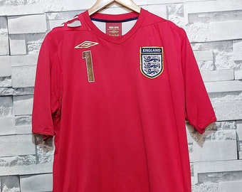 VTG England UMBRO Jersey sports Shirt/ Size: L/ England DADDY Sports T-Shirt/ Retro Umbro Jersey Soccer Shirt/ Vintage Clothing men