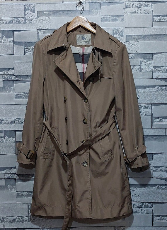 VTG Burberry London Trench Coat Size: XL/ Antique… - image 3