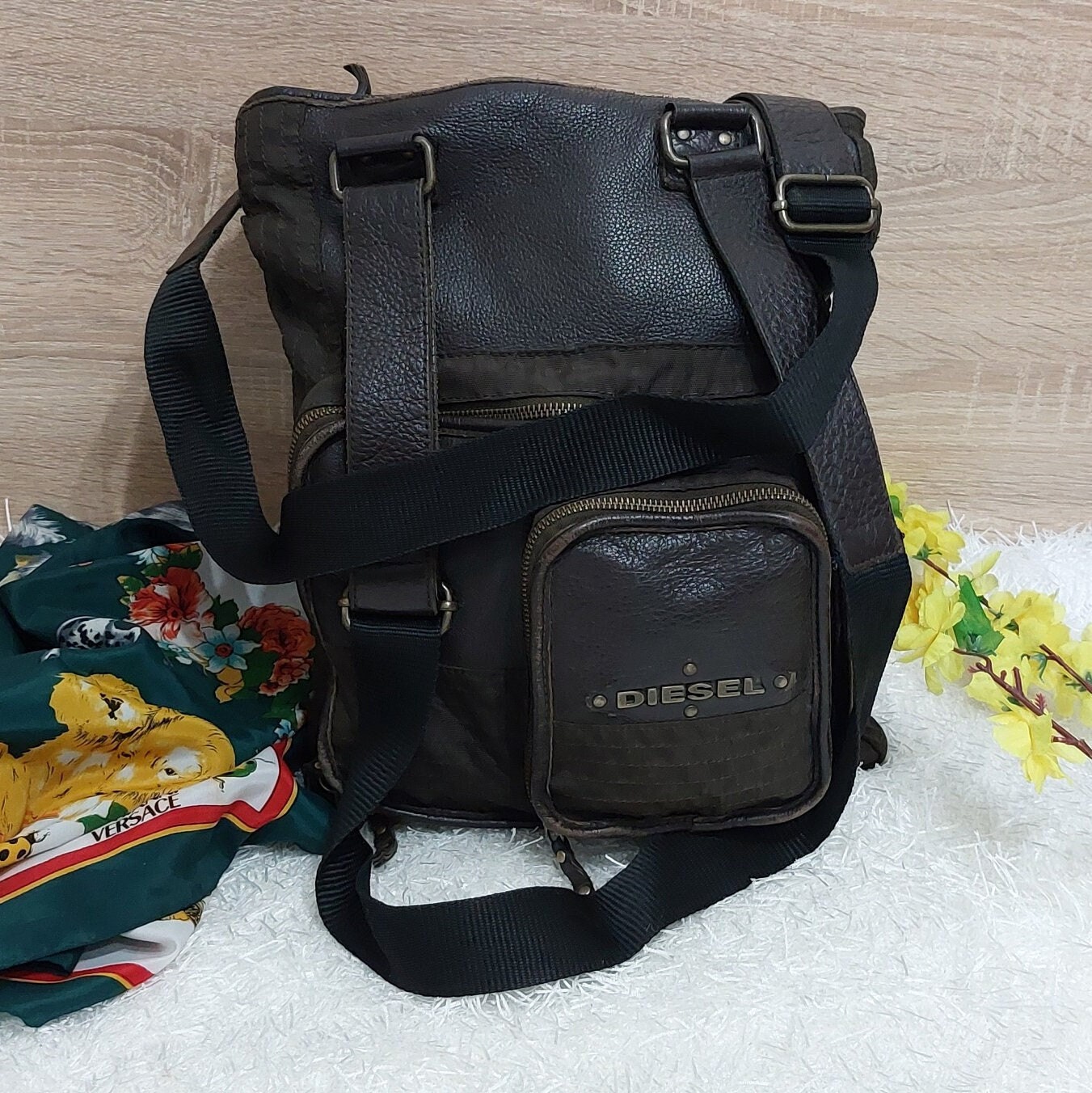 Authentic DIESEL Leather Bag Vintage 90