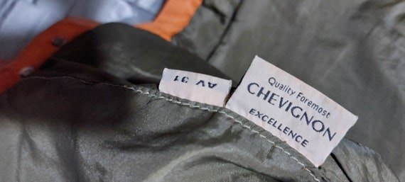 VTG 90s Chevignon Leather Silk Bomber jacket Size… - image 9