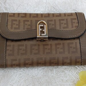 Authentic FENDI Genuine Leather Card Case Wallet, Vintage FENDI Wallet/ Antique Handmade Fendi Wallet, Luxury Fendi Hand Purse/ Gift Wallet