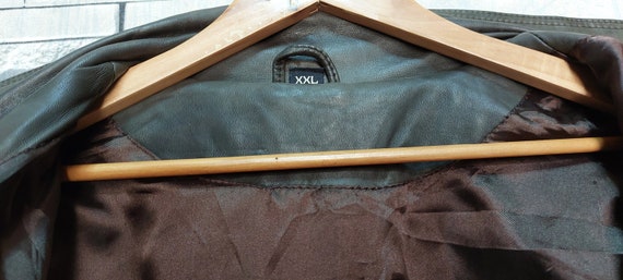 Vintage 90s Leather jacket women Size: 2X/ Antiqu… - image 6