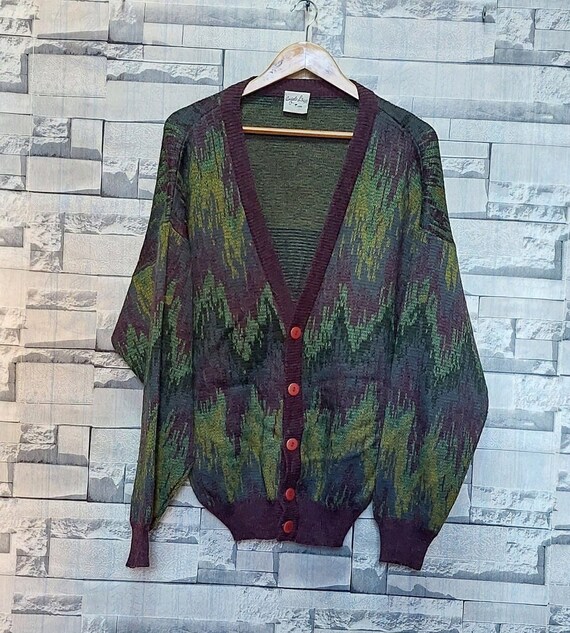 Vintage 90s Angelo Litrico Knit Sweater Pullover Size L Authentic Retro Multicolor Sweater Men Vintage Clothing Men Etsy Canada