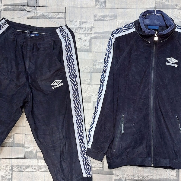 Vintage 90s UMBRO Jersey Tracksuit Size: XL/ Retro UMBRO Tracksuit/ Antique Windbreaker Sports Tracksuit/ Vintage Clothing men