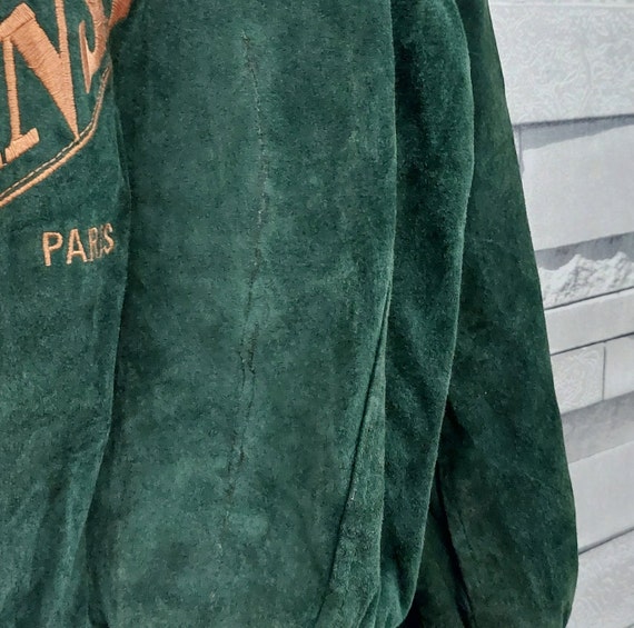 Vintage 90s Leather Bomber jacket Size: M/ Antiqu… - image 7