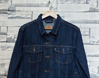 Levi's デニムジャケット Mサイズ ダークブルー - メルカリ