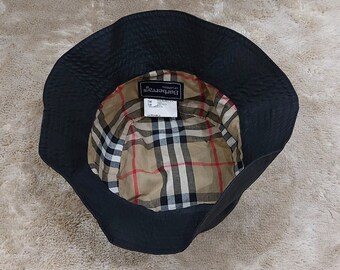 Vintage Burberry London Hat Nova Check Logo Steel - Etsy