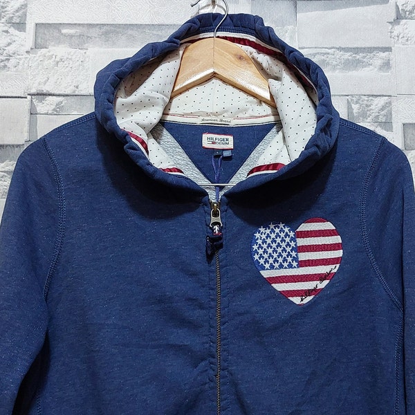 VTG 90s Tommy Hilfiger Hoodie Size: L/ Antique Tommy Sweater/ Retro Tommy Hilfiger Pullover/ Vintage Clothing women