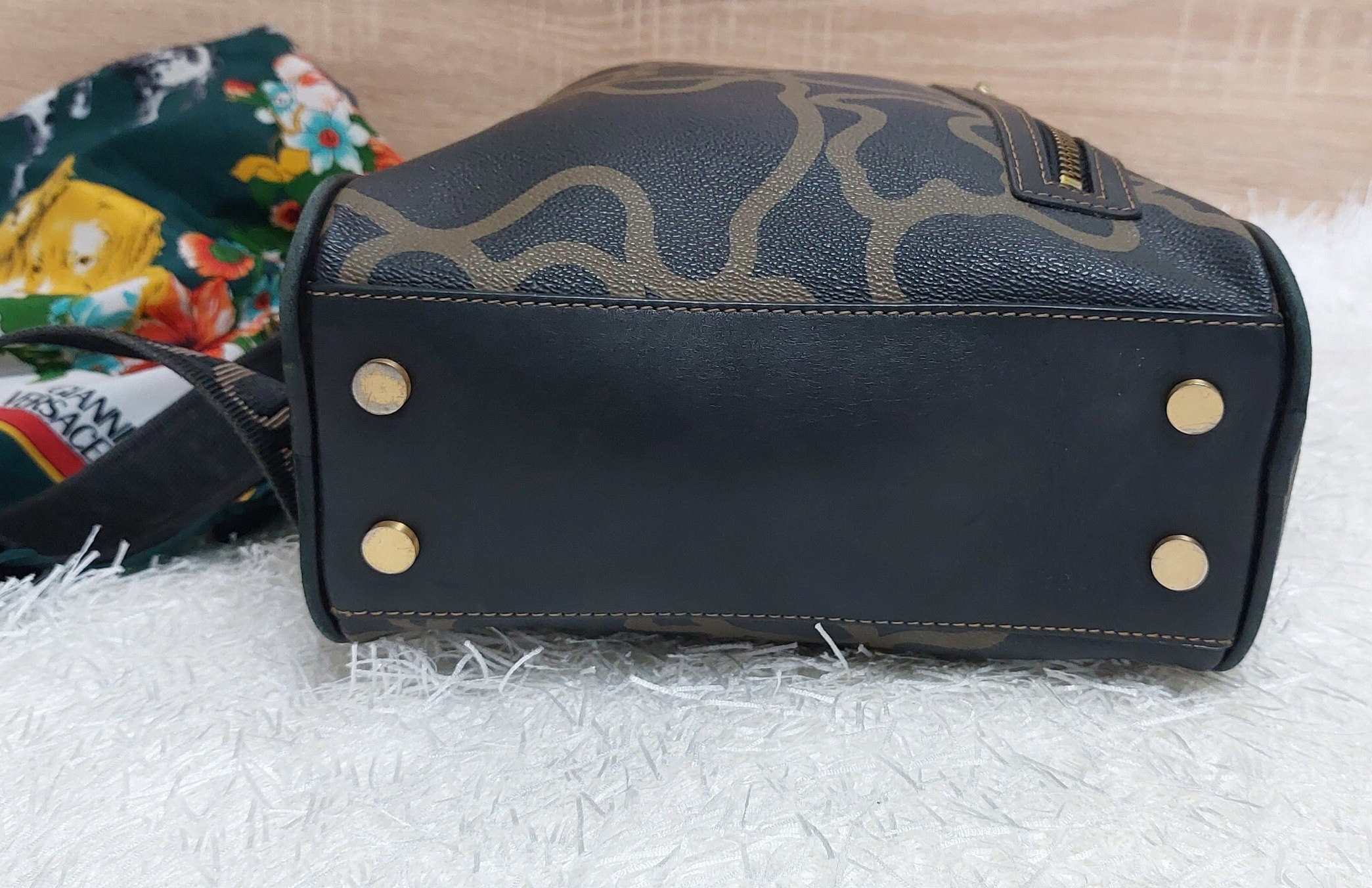 Authentic Tous Leather Backpack - Vintage Black Shoulder