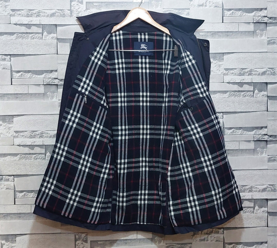 Vintage 90s Burberry Cashmere Longline Jacket Size XL