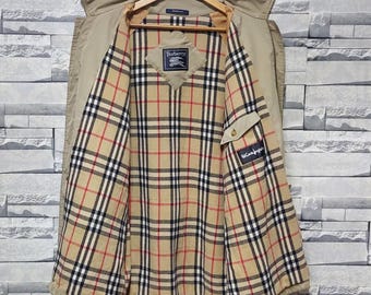 Vintage 90s Burberry Hoodie Coat Size: 46/ XL/ Antique Vintage 90s Burberry Hoodie Coat Size: 46/ XL/ Antique