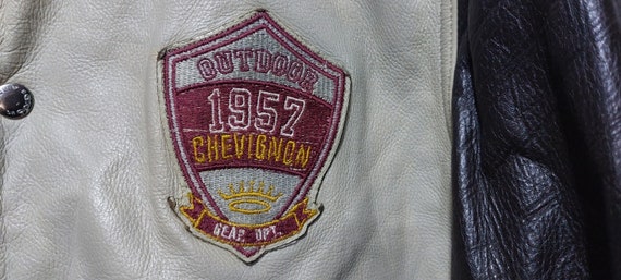 VTG 90s Chevignon Leather Bomber jacket Size: XL/… - image 4