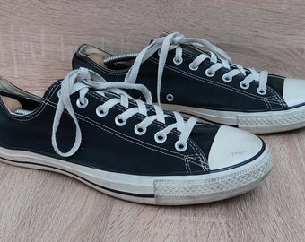 Vintage All-star Converse Canvas Sneakers US 7 Women/ 5 - Etsy
