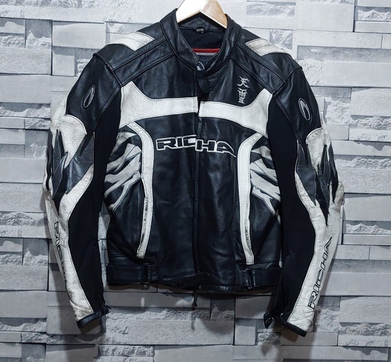 Vintage 90s Rider RICHA Leather Jacket Size: 48/ … - image 2