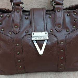 Mario Valentino, Bags, Valentino Small Crossbody Bag Black With Silver  Studs And Strap