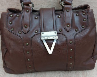 Woman Mario Valentino Bags Black Leather Shoulder Handbag Adjustable Chain  Strap