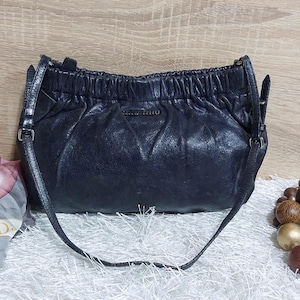 miu miu Archive Hand bag mini Boston bag Leather Gold 90s