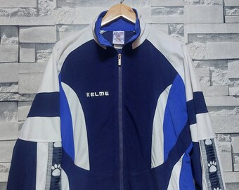 Veste D'entraînement Vintage Real Madrid Kelme Années 1990 - Taille XL, Manches Longues