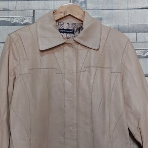 vintage angelo marani veste en cuir et soie taille : XL/ veste en cuir de soie antique/ veste en cuir authentique pour femme/ vêtements vintage pour femmes